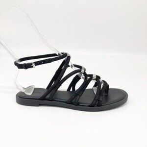 REBECCA MINKOFF Sarle Strappy Black Sandal 